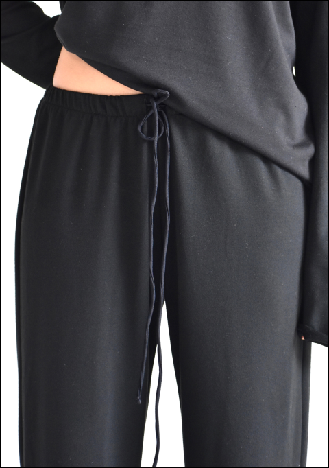 RELAXED LOUNGE TROUSER - BLACK