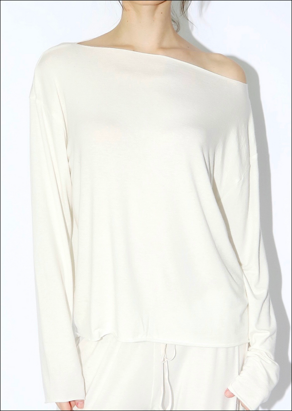 RELAXED LOUNGE LONG SLEEVE - IVORY