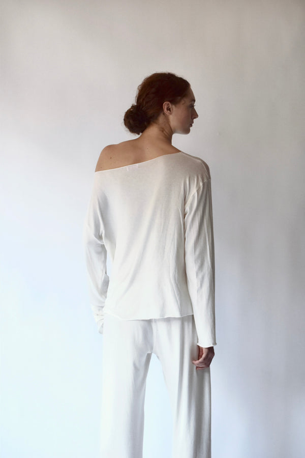 RELAXED LOUNGE LONG SLEEVE - IVORY
