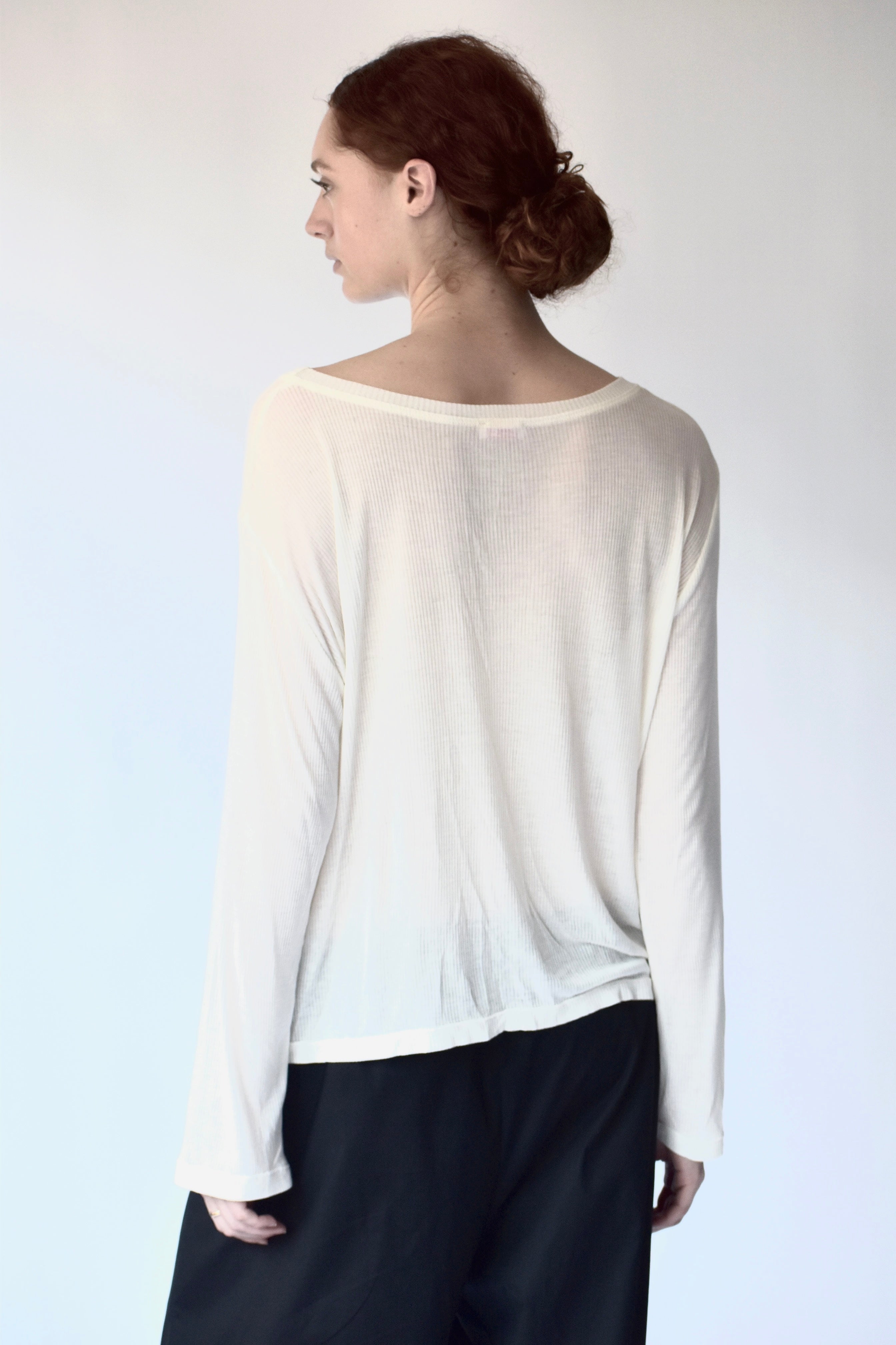 SHEER LONG SLEEVE - IVORY