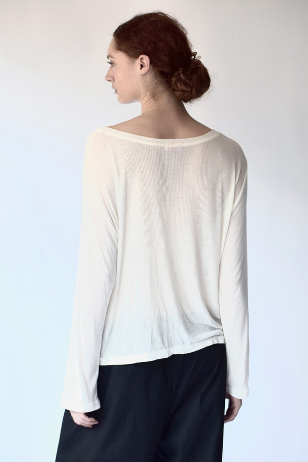 SHEER LONG SLEEVE - IVORY