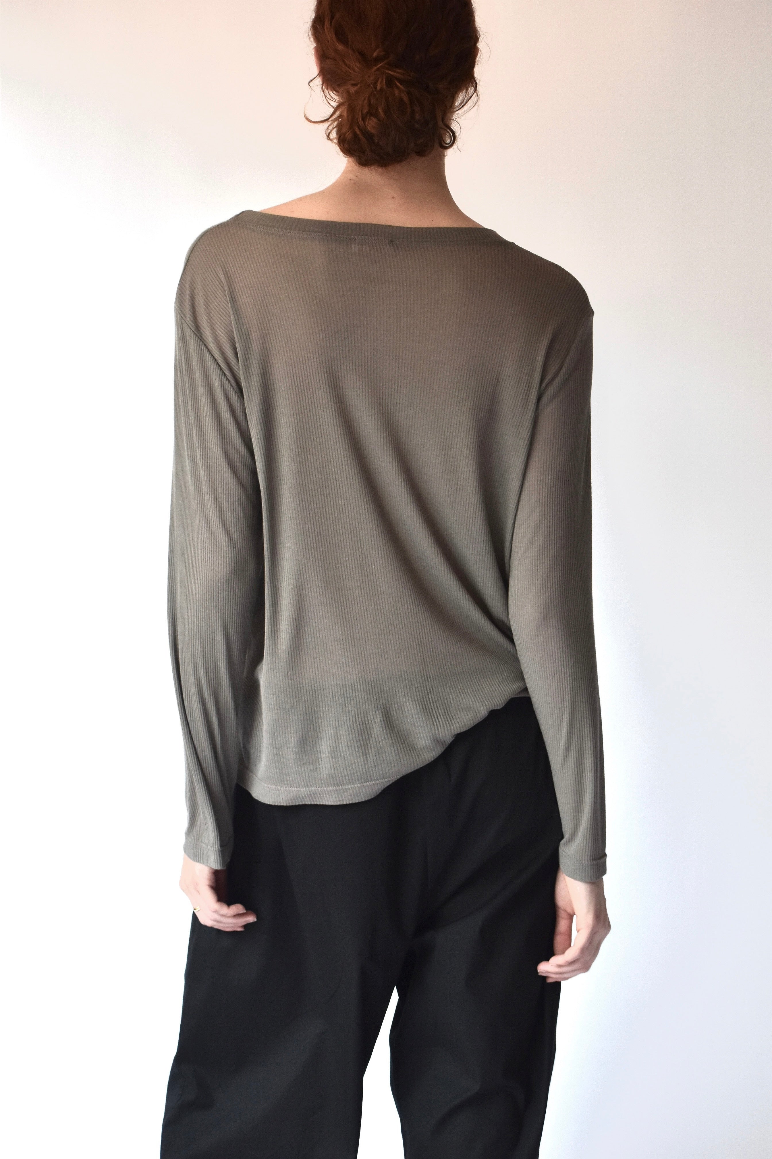 SHEER LONG SLEEVE - TAUPE